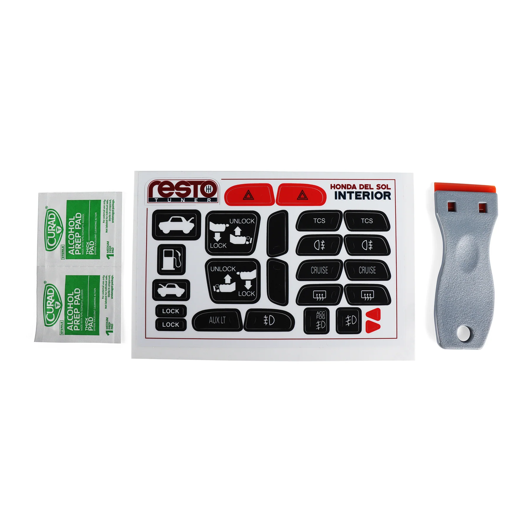 RestoTuner 93-97 Honda Del Sol Interior Decal Set