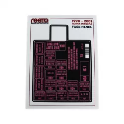 RestoTuner 98-01 Integra Engine Fuse Replacement Decal