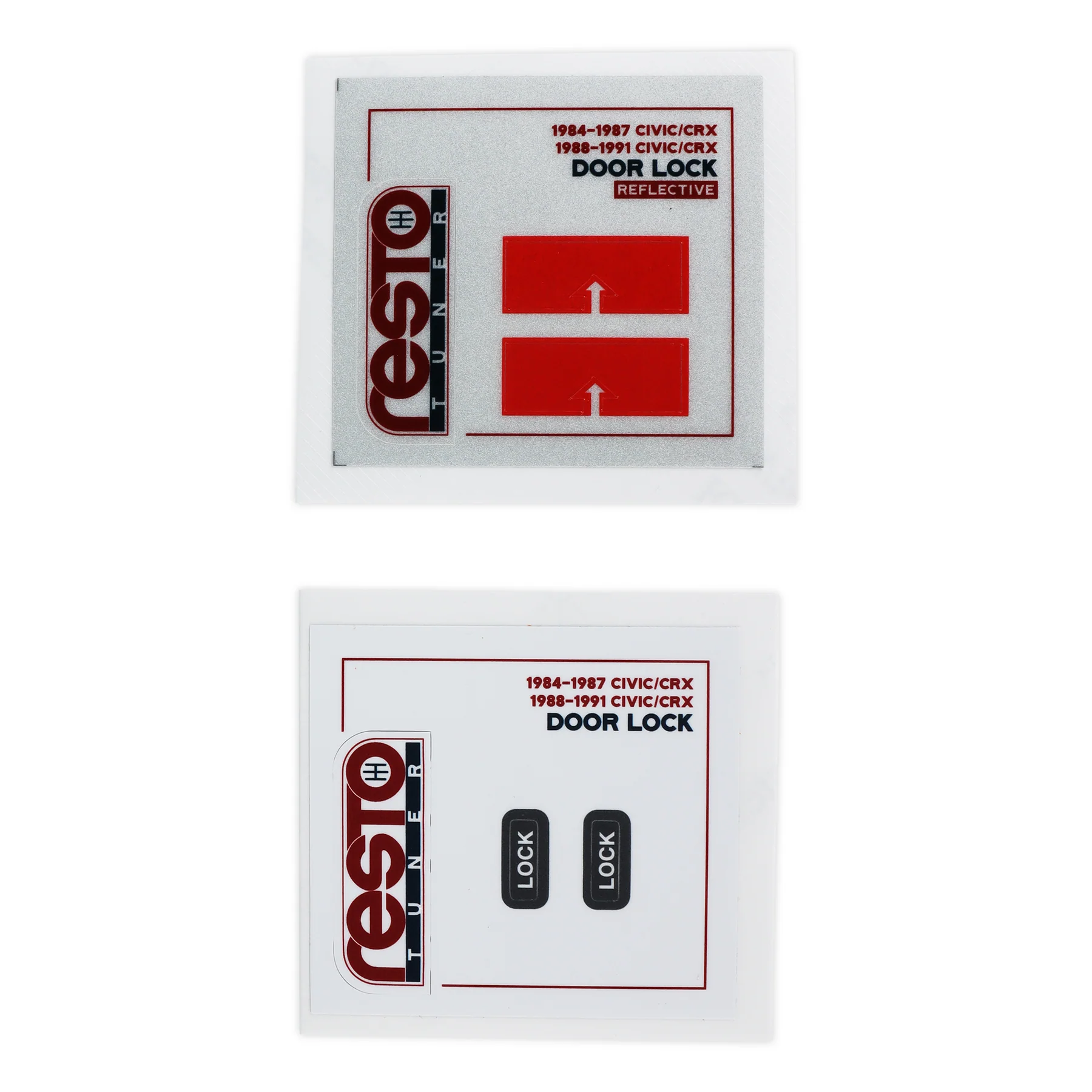 RestoTuner 84-91 Civic / 88-91 CRX Interior Door Handle Replacement Decals