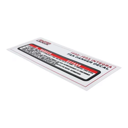 RestoTuner 90-93 Integra Fan Danger Replacement Decal | RST-DCL-01