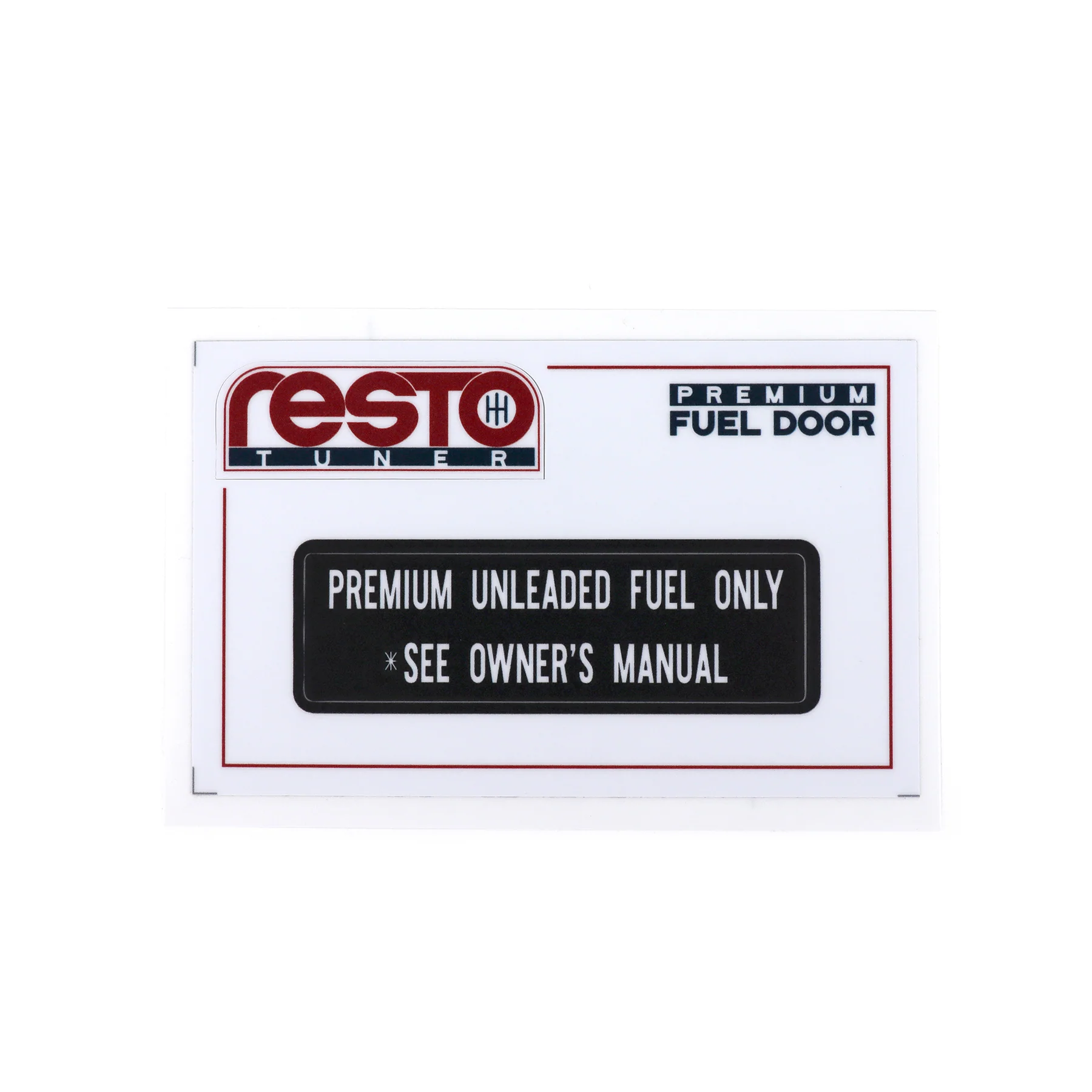 RestoTuner Honda & Acura USDM Premium Fuel Door Replacement Decal