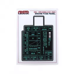 RestoTuner 92-95 Honda Civic RHD Engine Fuse Replacement Decal