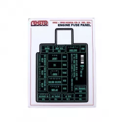 RestoTuner 92-98 Honda Del Sol RHD Engine Fuse Replacement Decal