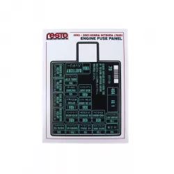 RestoTuner 93-01 Integra RHD Version 2 Engine Fuse Replacement Decal