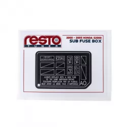 RestoTuner 00-01 S2000 Engine Bay Sub Fuse Box Replacement Decal