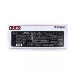 RestoTuner 02-05 S2000 Engine Bay Main Fuse Box Replacement Decal