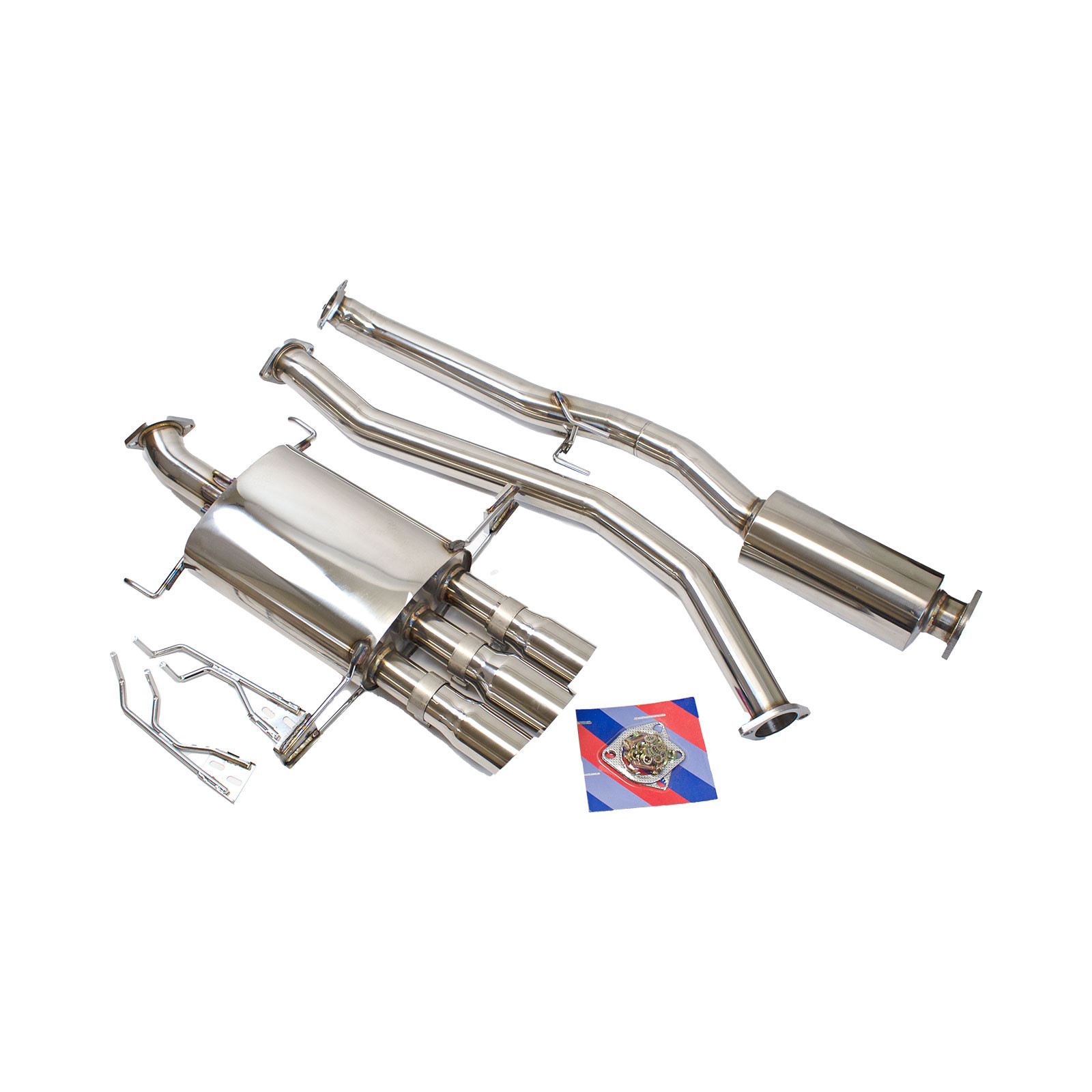 Rev9Power 17-21 Civic Hatchback Sport FlowMaxx Stainless Center Exit Cat-Back Exhaust