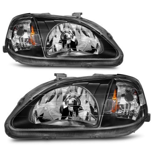 ANZO 99-00 Civic Black Crystal Headlights | 121070 | K Series Parts