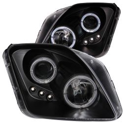 ANZO 97-01 Prelude Black Projector LED Headlights with Halo