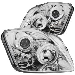 ANZO 97-01 Prelude Chrome Projector LED Headlights with Halo