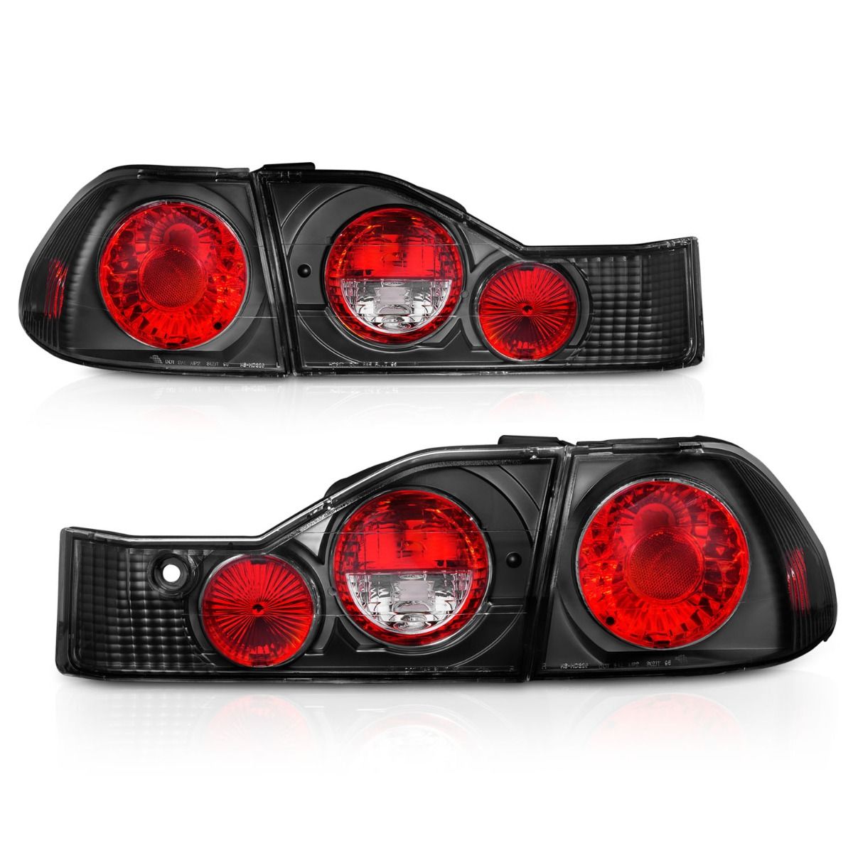ANZO 98-00 Accord Sedan Black Taillights