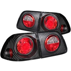 ANZO 99-00 Civic Sedan Black Taillights