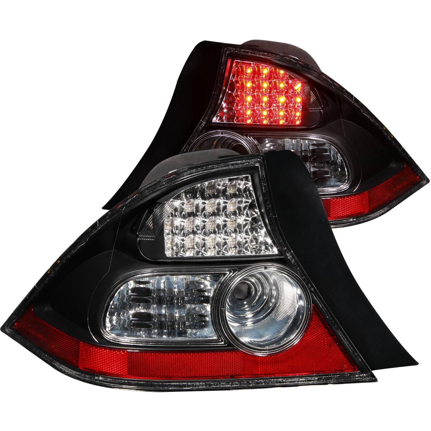 ANZO 04-05 Civic Coupe Black LED Taillights
