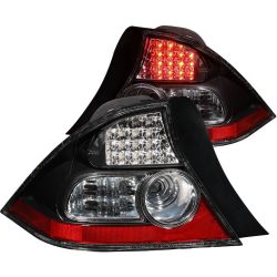 ANZO 04-05 Civic Coupe Black LED Taillights