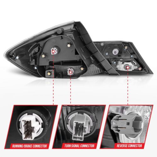 ANZO 13-15 Civic Sedan Chrome LED Taillights | 321325 | K Series Parts
