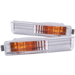 ANZO 90-91 Accord Euro Chrome Parking Lights with Amber Reflector