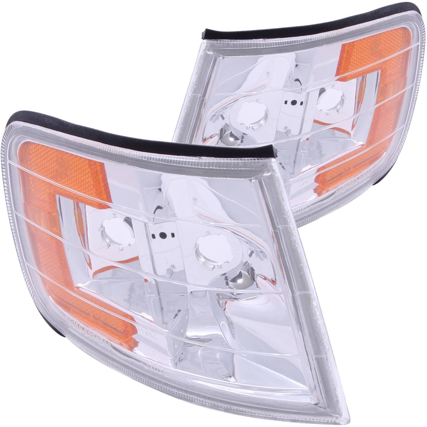 ANZO 94-97 Accord Euro Chrome Corner Lights with Amber Reflector