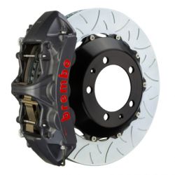 Brembo 00-05 S2000 Front Black 6 Piston Slotted Rotors Big Brake Kit