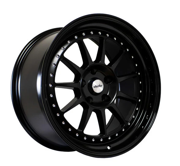 Whistler SK11 4x100 16x8 +20 Offset 73.1 Bore Satin Black Face/Gloss Black Lip Wheel
