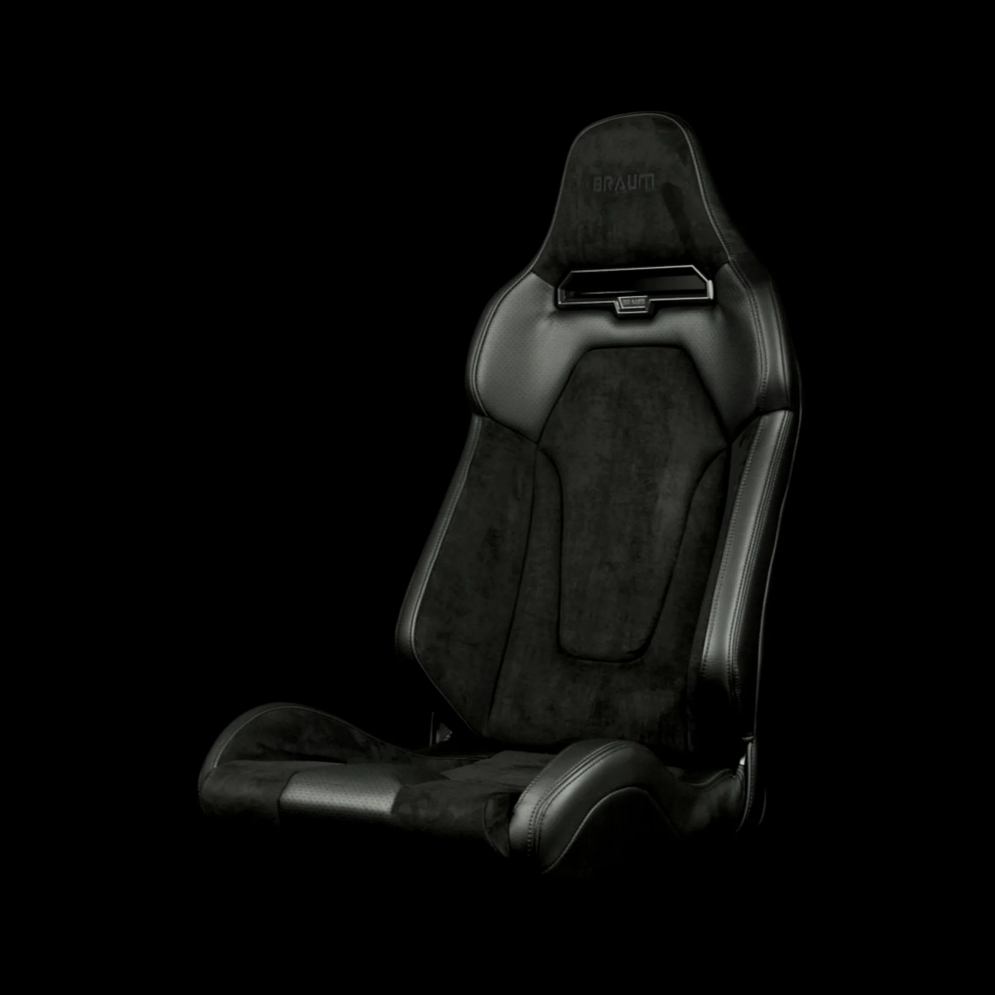 Braum Racing Black Suede VIPER X Fixed Back Bucket Seat