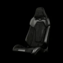 Braum Viper-X Black Suede Fixed Back Bucket Seat