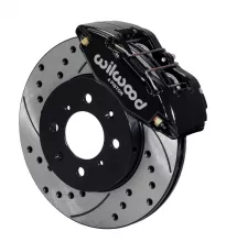 Wilwood Forged 90-01 Integra / 90-05 Civic DPHA Drilled Black Caliper and Rotor Kit