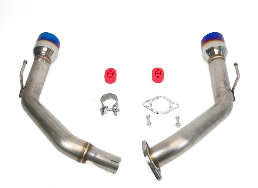 PLM 23-25 Integra/22-25 Civic 1.5T Axle-back Exhaust Muffler Delete with Blue Tips