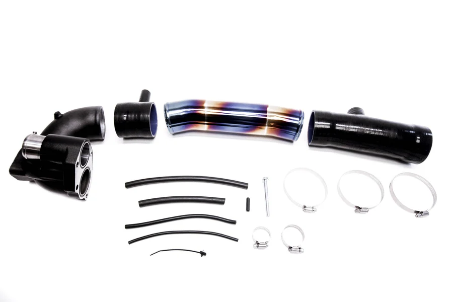 PLM 16-21 Civic 1.5T Stainless Burnt Blue Turbo Inlet Pipe Kit with Black Cast Aluminum