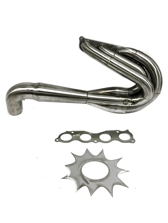 PLM 92-00 Civic/94-01 Integra K-Swap Power Driven Hood Exit Non-Lean Race Header with 4-1 Megaphone