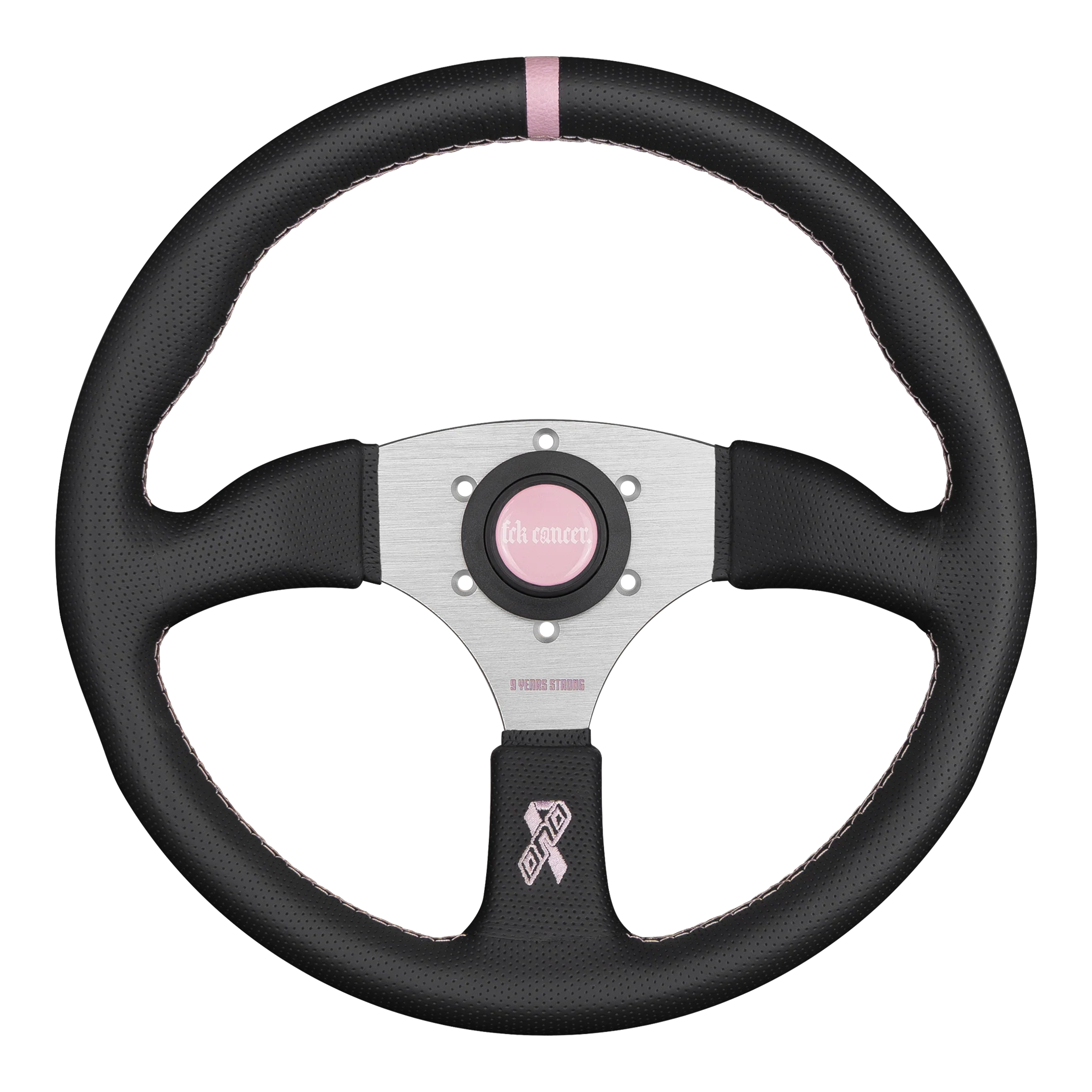 DND Limited Edition 2025 Breast Cancer Awareness 350mm Black with Pink Stitching Steering Wheel