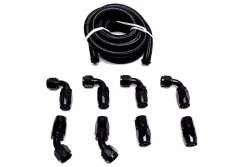 PLM Universal -10AN Black Catch Can Hose and Fitting Kit