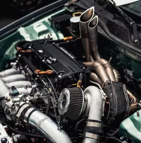 PLM 02-06 RSX/88-00 Civic K-Series Hood Exit Up-Pipe and Dump Tube
