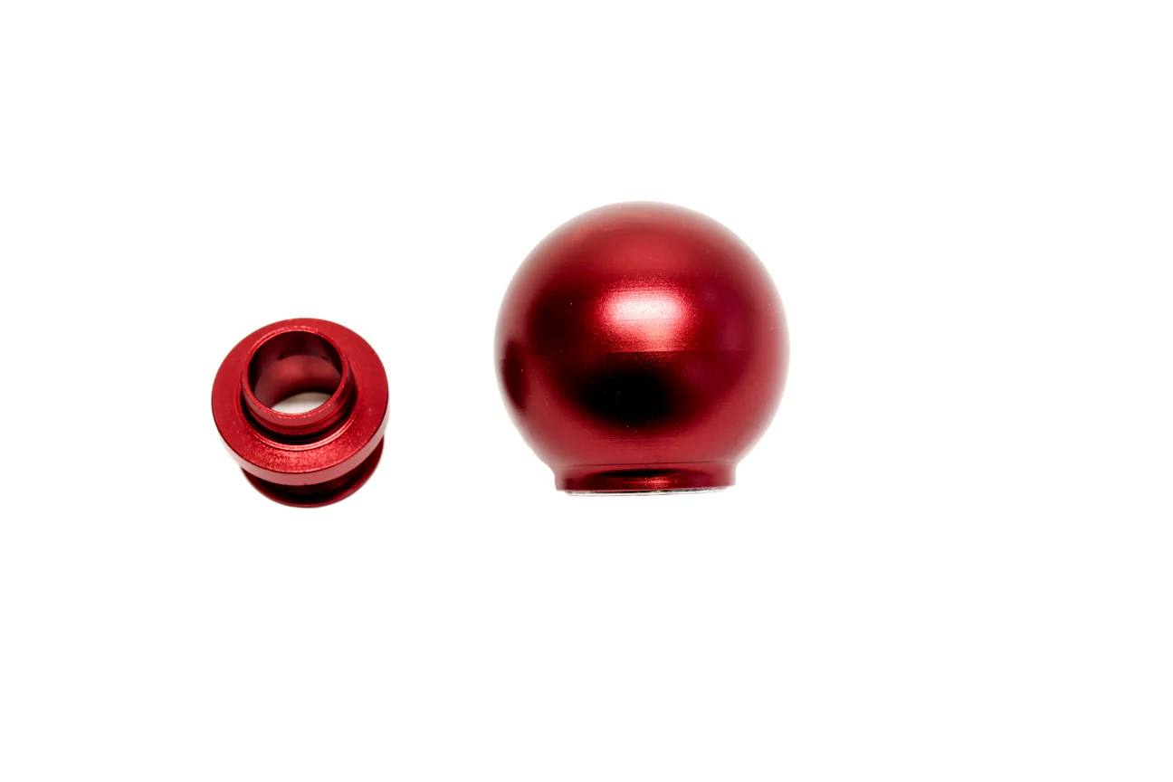 Precision Works Red Low Profile Shift Knob and Shift Boot Collar