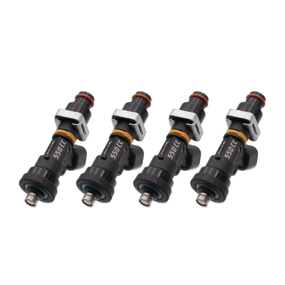 BLOX Racing B/D/H-Series 550cc Eco-Fi Street Fuel Injectors with 1/2 Inch Adapters