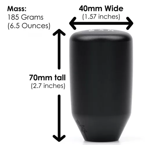 Acuity 5-Speed Satin Black ESCO Aluminum Shift Knob | 1886-T5B | K