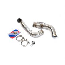 Rev9Power 04-08 TSX Sidewinder Manifold Stainless Steel 3-Bolt Exit 3" Turbo Downpipe