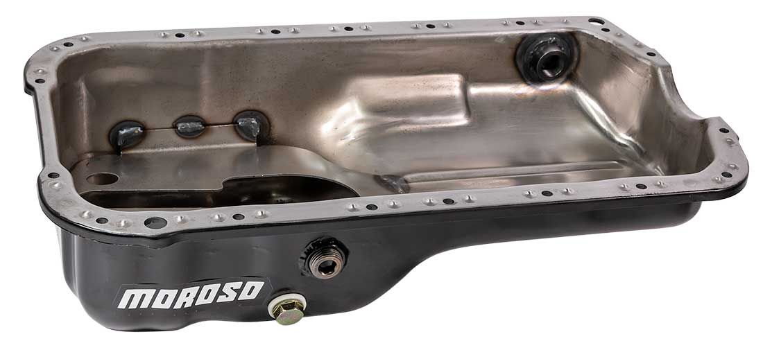 Moroso 92-01 Prelude 2.2/2.3L Stock Depth Steel Oil Pan with Oil Drainbacks