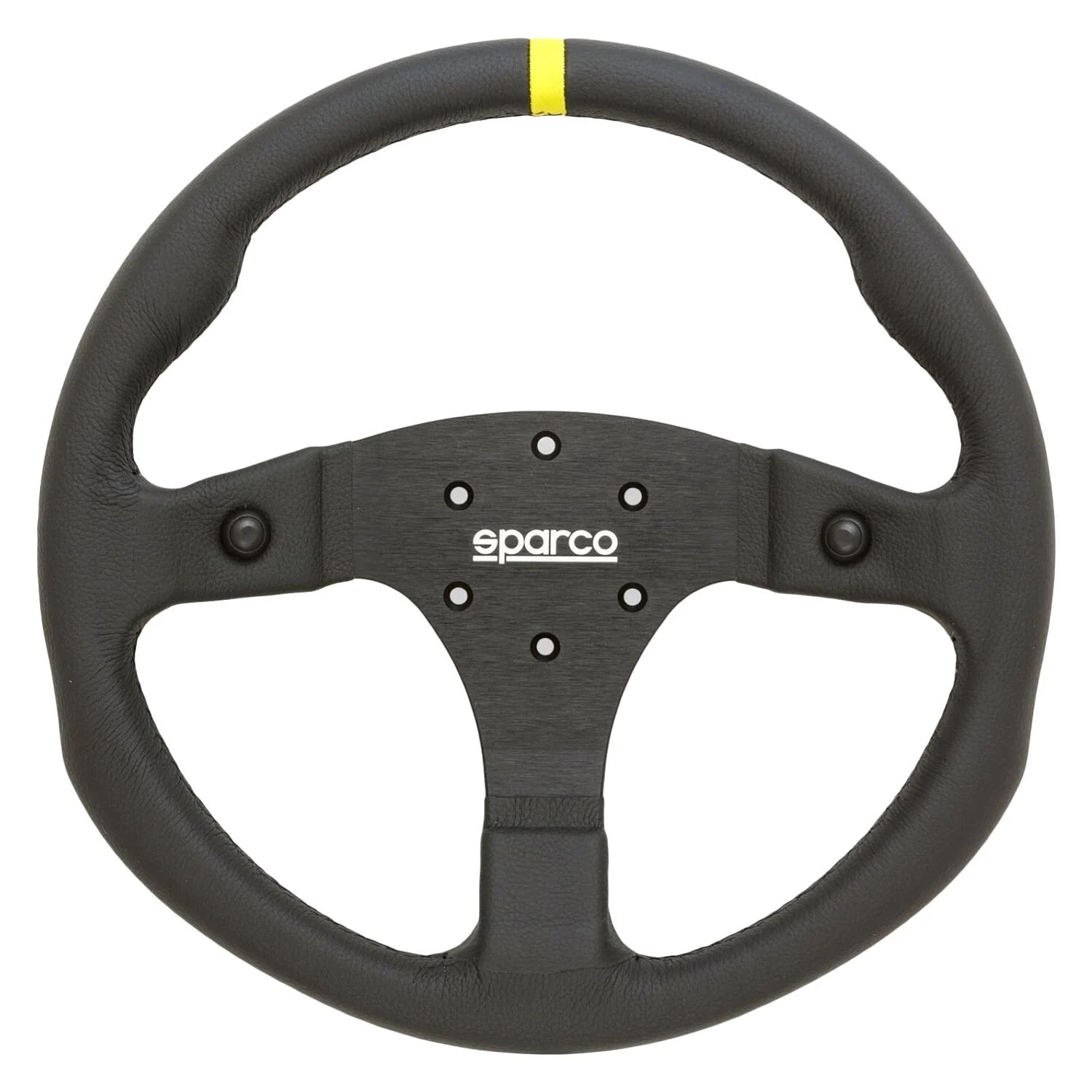 Sparco R350B Black Leather Steering Wheel with Buttons