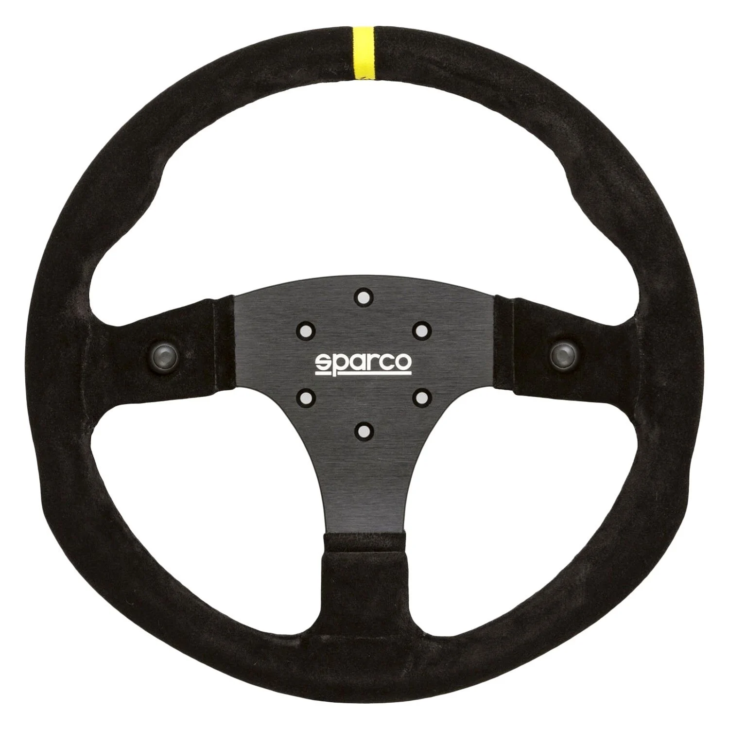 Sparco R350B Black Suede Steering Wheel with Buttons