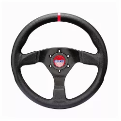 Sparco R383 Champion Black Leather with Black Stitching 330mm Steering Wheel