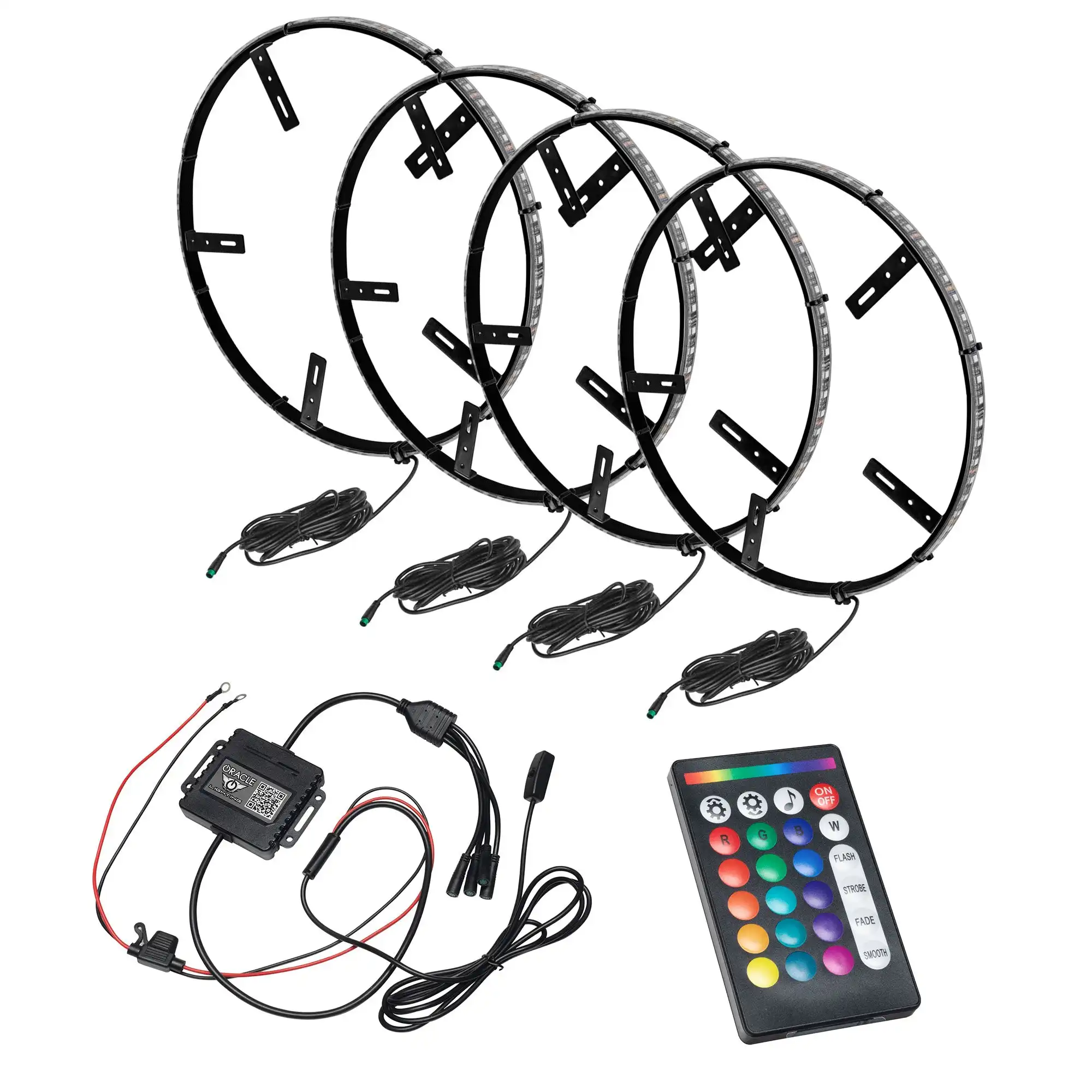 ORACLE Lighting ColorSHIFT RGB+W 16.5 Inch Diameter LED Illuminated Wheel Rings