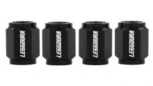 Project Kics Black Leggdura Racing Valve Cap Set