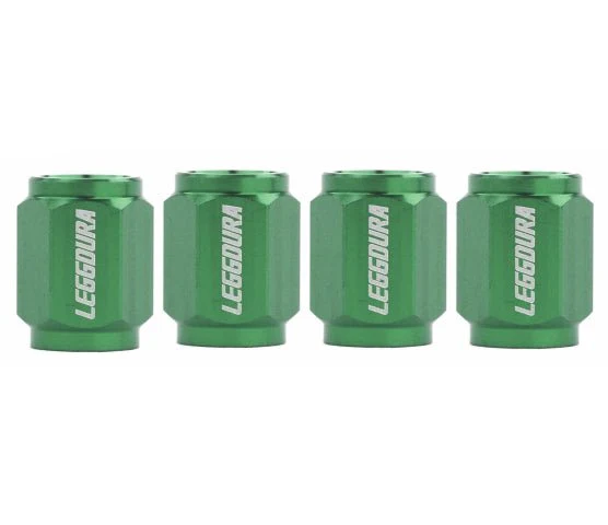 Project Kics Green Leggdura Racing Valve Cap Set