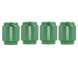 Project Kics Green Leggdura Racing Valve Cap Set