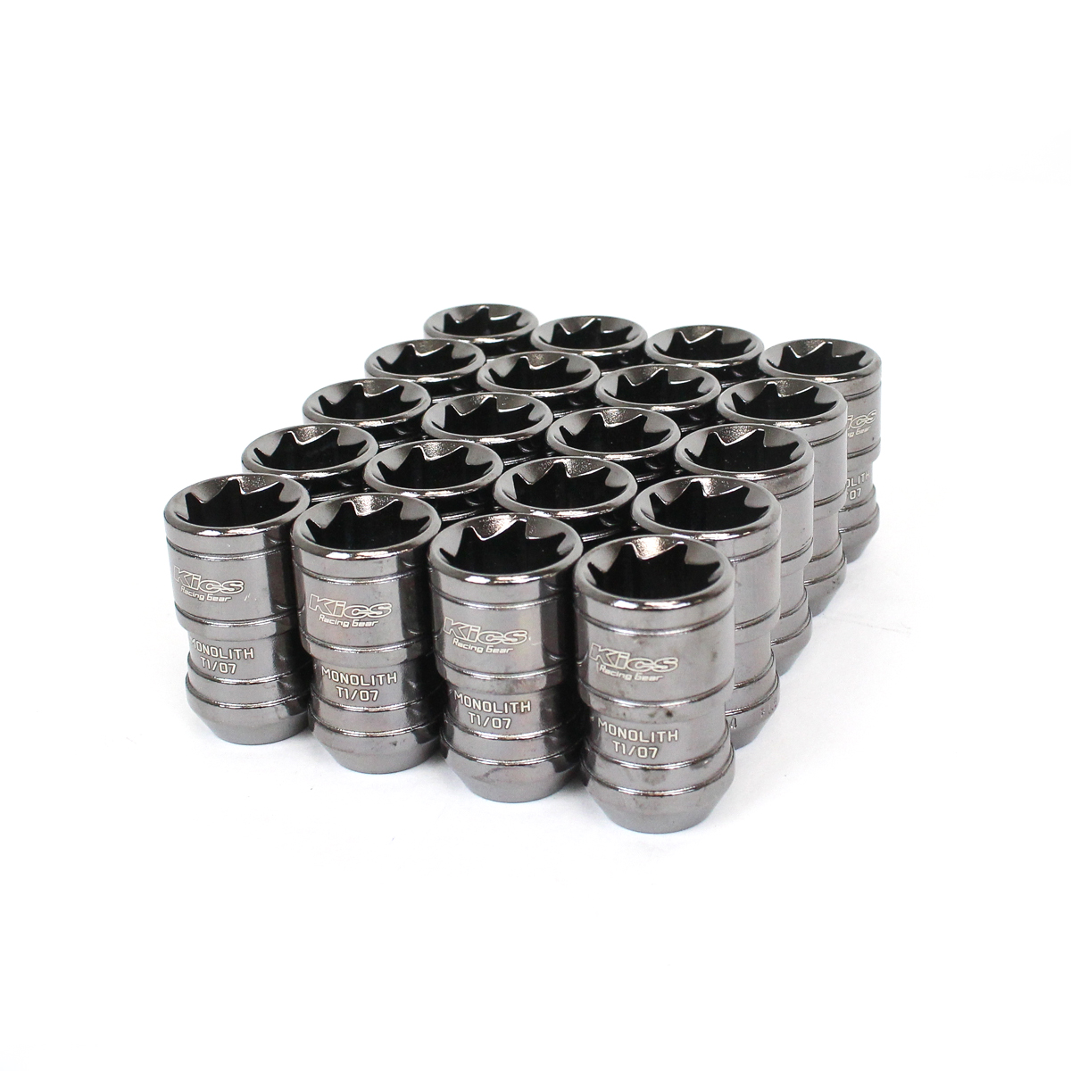 Project Kics Glorious Black M14x1.5 T1/07 Monolith Lug Nuts Set of 20