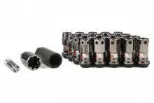 Project Kics R40 Iconix Classical M12x1.5 Lug Nut Set with Black Cap: 16 Lug Nuts with 4 Locks