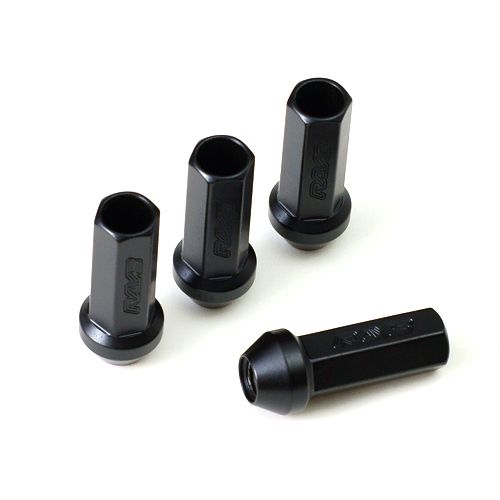 Rays 17 Hex Racing Nut Set L58 Super Long Type 12x1.50 Black