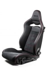 Sparco SPX Special Edition Black and Red with Gloss Carbon Shell Passenger Side Racing Seat