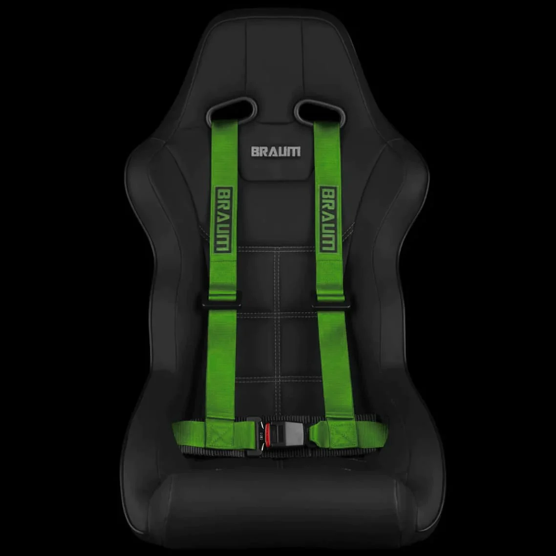 Braum Green 4-Pt Racing Harness with 2