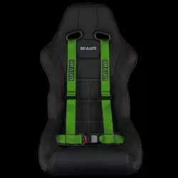 Braum Green 4-Pt Racing Harness with 2